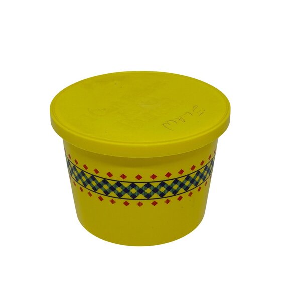 VTG “I Can’t Believe It’s Not Butter!” Yellow Plastic Tub Container w/ Lid 1980s - Picture 2 of 5
